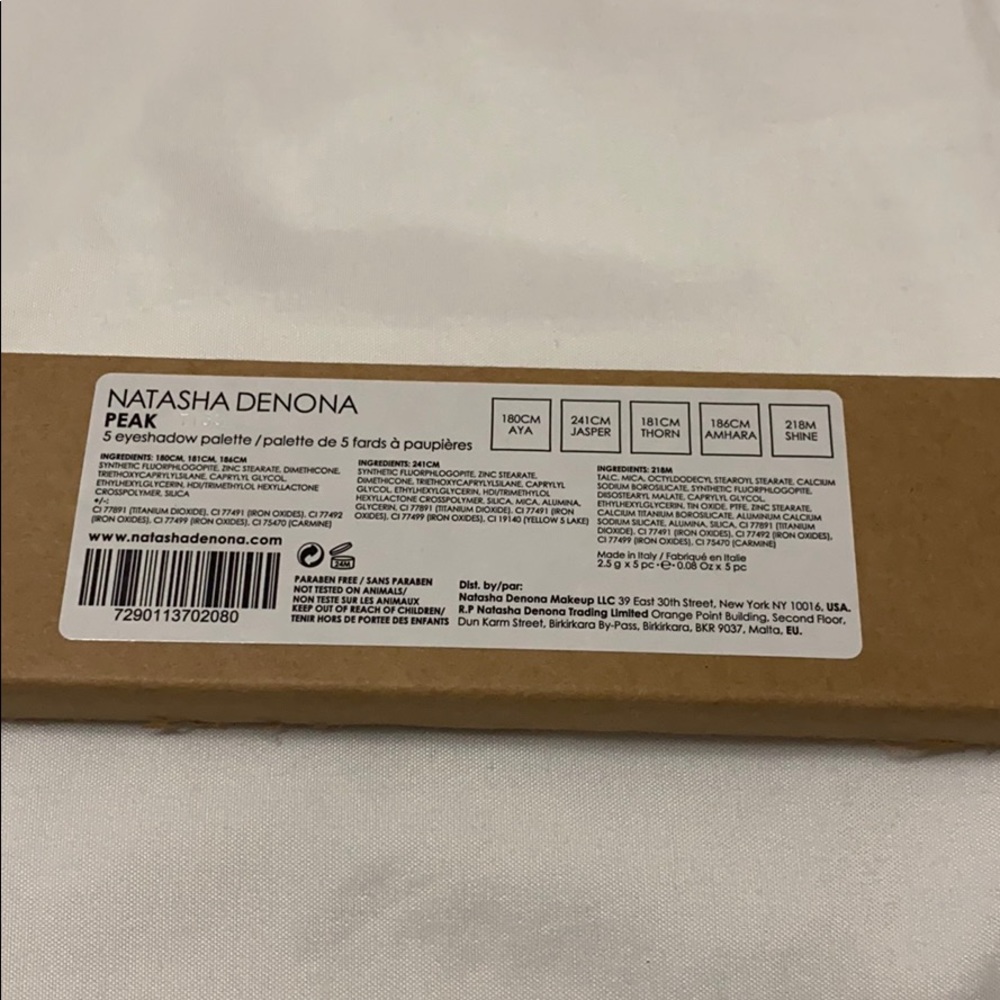 Natasha Denona peak 5 eyeshadow palette